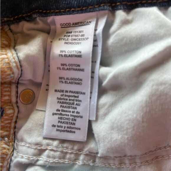 Nwt Anthropologie good American good waist crop blue jeans - Picture 7 of 7